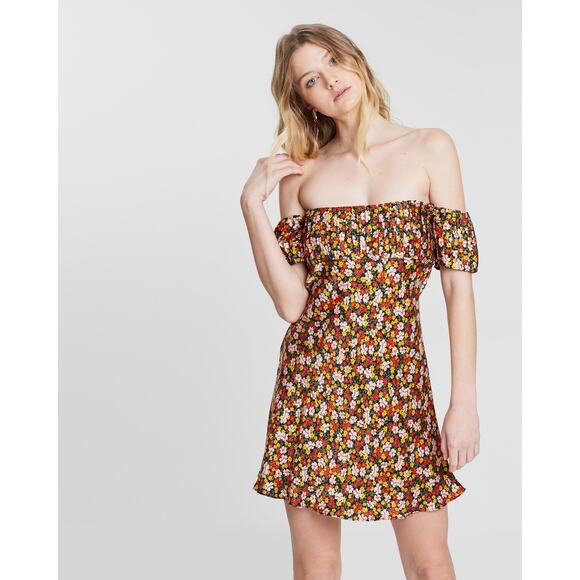 New Bec + Bridge New Romantics Silk‎ Mini Dress Floral Women’s Size 8 - Picture 4 of 13